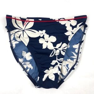 TOMMY HILFIGER Blue Floral High Cut Bikini Bottom
